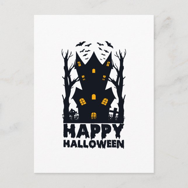 Glad Halloween Halloween Glad Halloween Vykort (Framsida)