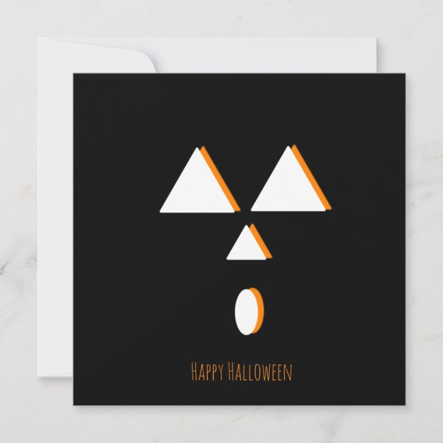Glad Halloween Hälsningskort | Pumpa Ansikte Rolig Tack Kort (Framsida)