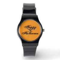 Glad Halloween Handstil Ur (Orange & Svart)