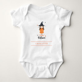 Glad Halloween Häxa Anpassad Baby Bodysuit T Shirt