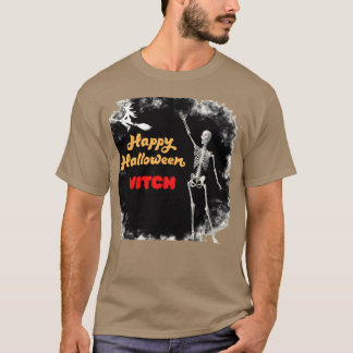GLAD Halloween Häxa Roliga Ord 80s familj T Shirt