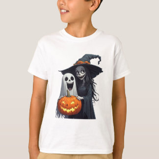 Glad Halloween Häxa Spöke Pumpa 🪄 T Shirt