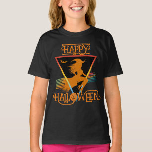 Glad Halloween Häxa Svarta Apelsiner T Shirt