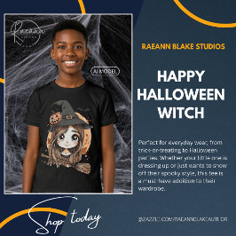 Glad Halloween Häxa Tri-Blend Ungdoms T-Shirt