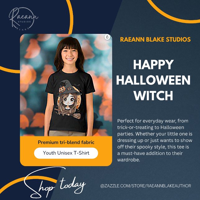 Glad Halloween Häxa Tri-Blend Ungdoms T-Shirt (Skapare uppladdad)