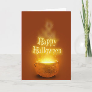 Glad Halloween Häxans Kittel Kort