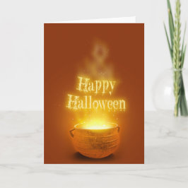 Glad Halloween Häxans Kittel Kort