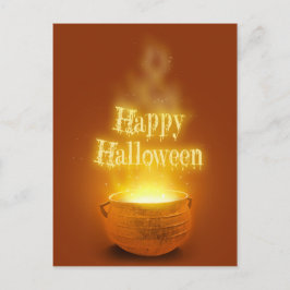 Glad Halloween Häxans Kittel Vykort