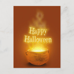 Glad Halloween Häxans Kittel Vykort