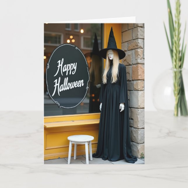 Glad Halloween Häxig Kort (Framsida)