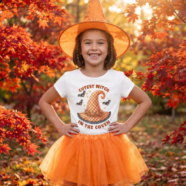 Glad Halloween Häxor Orange Rutig Häxhatt T Shirt