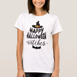 Glad Halloween Häxor Typografi Halloween Tröja