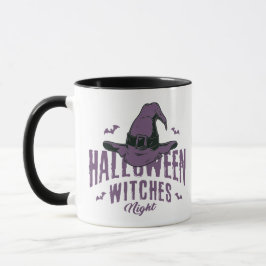 Glad Halloween Häxornas Natt Mugg – Häxhatt