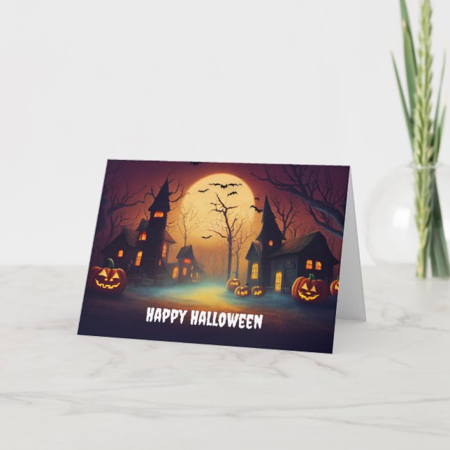 glad halloween helgkort (Framsida)