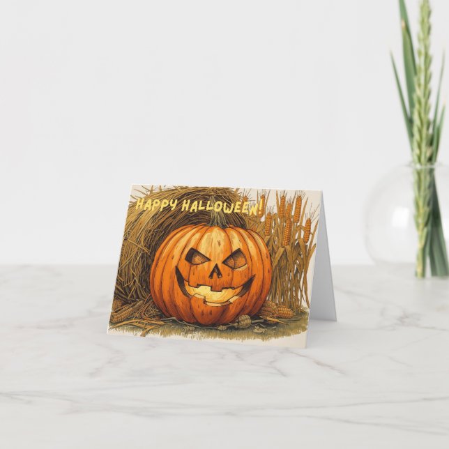 Glad Halloween Helgkort (Framsida)