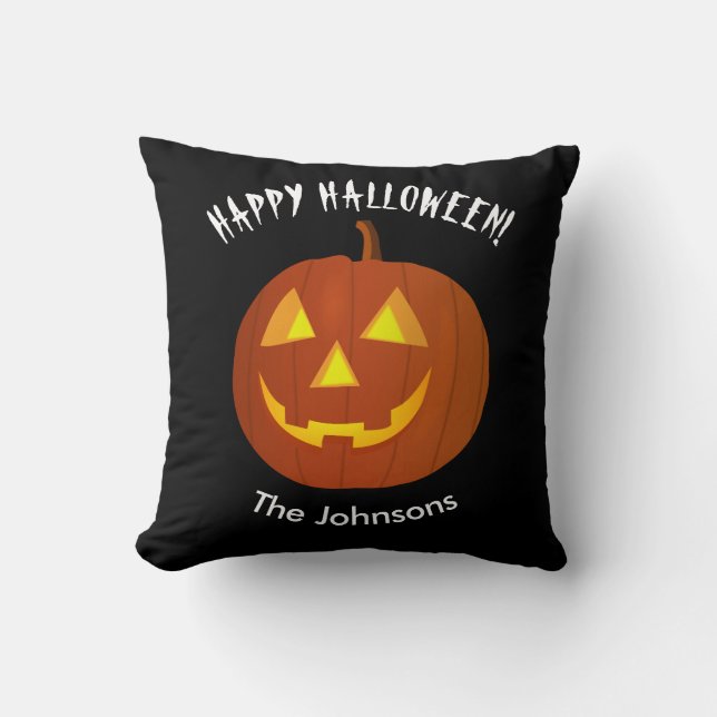 Glad Halloween Hem Dekorativ Kudd Kudde (Framsida)