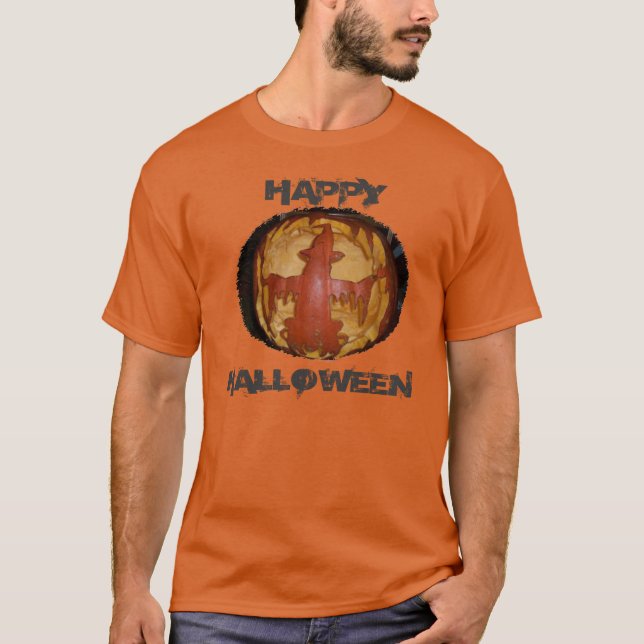 Glad Halloween Herrbas T-shirt i mörk färg (Framsida)