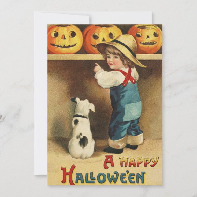 GLAD HALLOWEEN HILSENDEKOR JULKORT (Framsida)