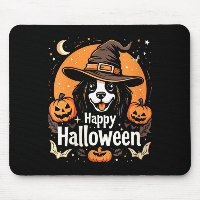 Glad Halloween Hund Dam Musmatta (Framsidan)