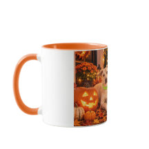Glad Halloween Hund och Jack-o'-Lantern-mugg