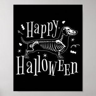 Glad Halloween Hund - Rollig Halloween T-Shirt1 Poster