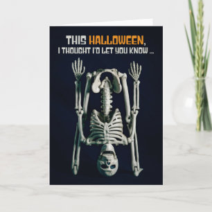 Glad Halloween Huvudstupa Skelett Helgkort
