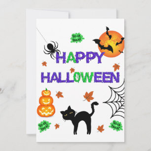 Glad Halloween-inbjudan Inbjudningar