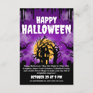 Glad Halloween inbjudningskort