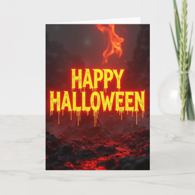 Glad Halloween Inferno-kort Kort (Framsida)