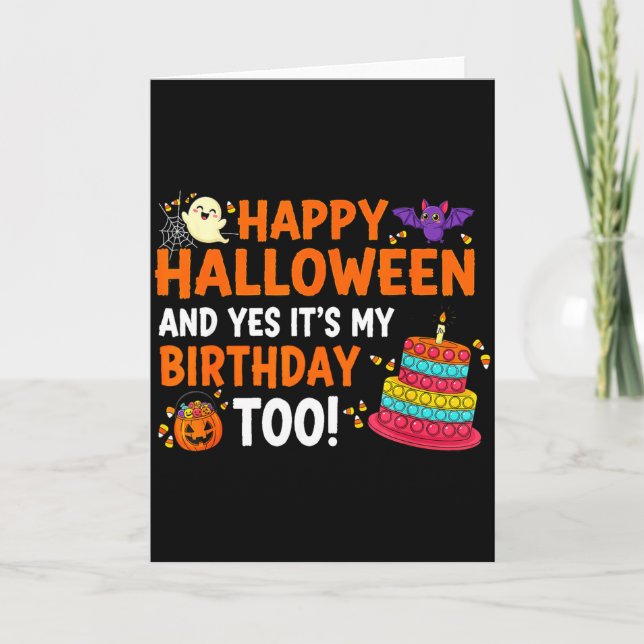 Glad Halloween Ja Det Är Min Födelsedag Rolig Kost Kort (Framsida)