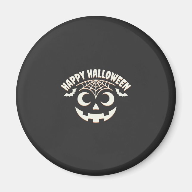 Glad Halloween Jack-O-Lantern Ansiktsdesign_1 Magnet (Framsidan)