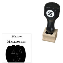 Glad Halloween Jack-o'-lantern gummistämpel Stämpel
