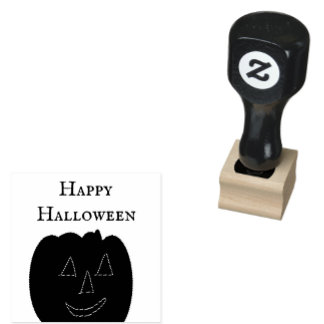 Glad Halloween Jack-o'-lantern gummistämpel Stämpel