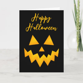 Glad Halloween Jack O Lantern Pumpa Ansikte Kort