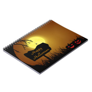 Glad Halloween Jack O Lantern Pumpa Anteckningsbok