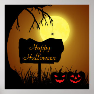 Glad Halloween Jack O Lantern Pumpalater Poster