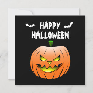 Glad Halloween Jack O'lantern Pumpa Inbjudningar