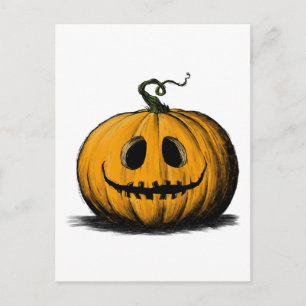 Glad Halloween Jack O'Lantern Vuxen Naturlig Vykort