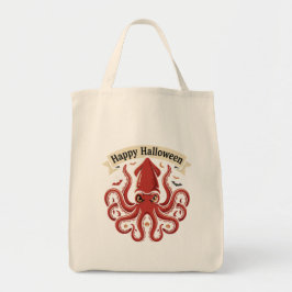 Glad Halloween Jättebläckfisk Tygkasse