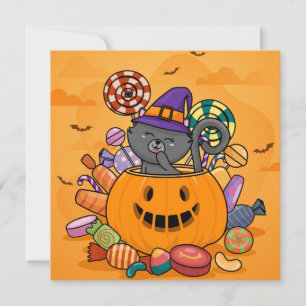 Glad Halloween Julkort