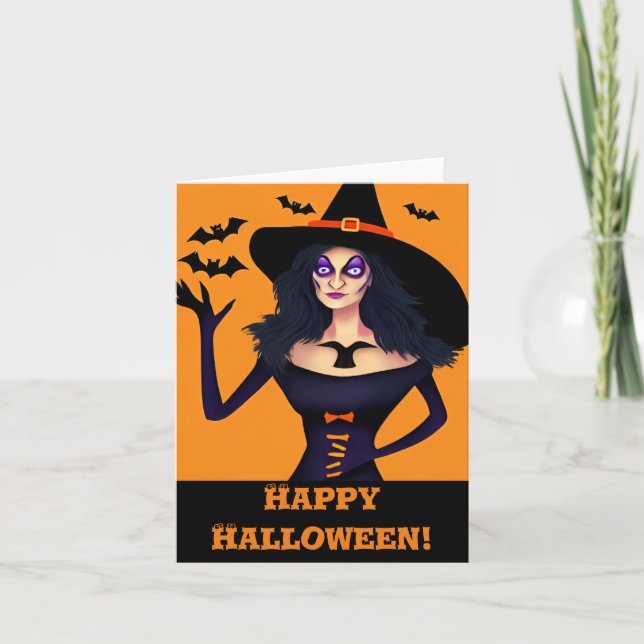 Glad Halloween! Julkort Helgkort (Framsida)