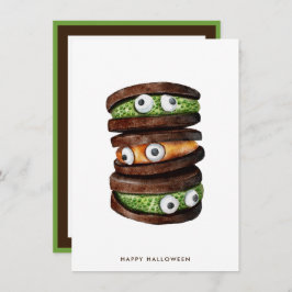 Glad Halloween-kaka Julkort