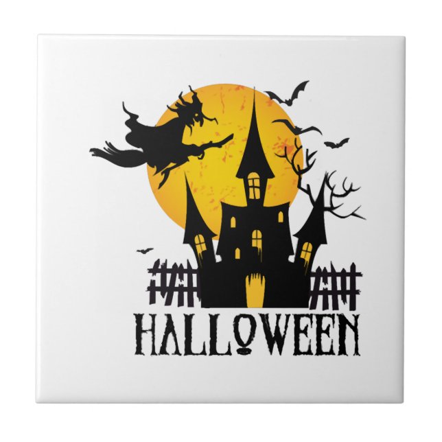 Glad Halloween Kakelplatta (Framsidan)