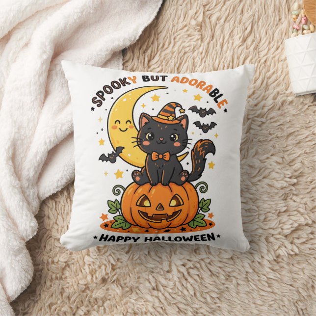 Glad Halloween Kastkudde Kudde (Filt)