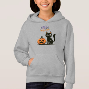 Glad Halloween katt & pumpa T Shirt