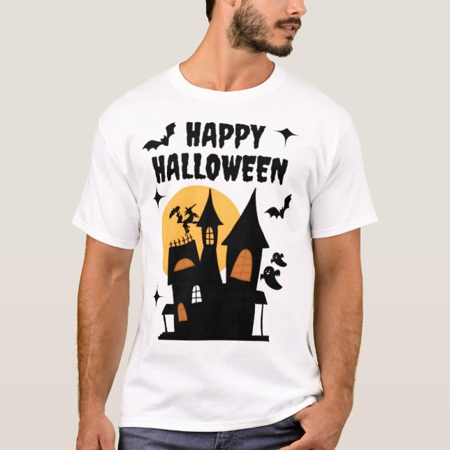 Glad Halloween | Klassisk Halloween T-Shirt (Framsida)