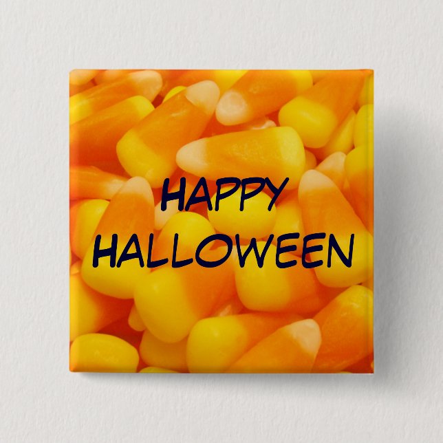 Glad Halloween knappar Candy Corn knapp (Framsida)