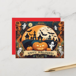 Glad Halloween-kort Helg Vykort
