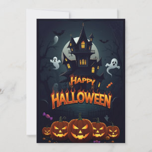Glad Halloween-kort Inbjudningar