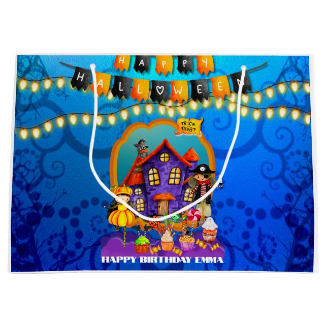 Glad Halloween-kostym barn festfirande (Framsidan)